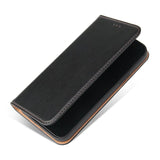 Étui en cuir noir à rabat horizontal avec support et fentes pour cartes iPhone 11 Pro