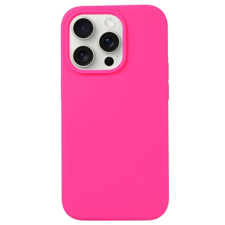 Coque Silicone BeColor pour iPhone 16 Pro Max – Rose Fluo - ABYTONPHONE