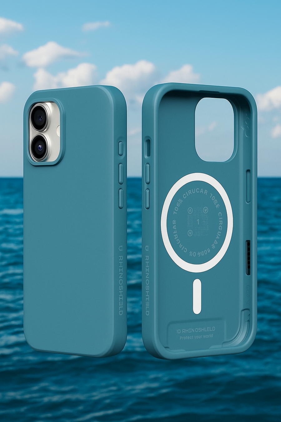 Coque RhinoShield SolidX MagSafe iPhone 17 Bleu Océan