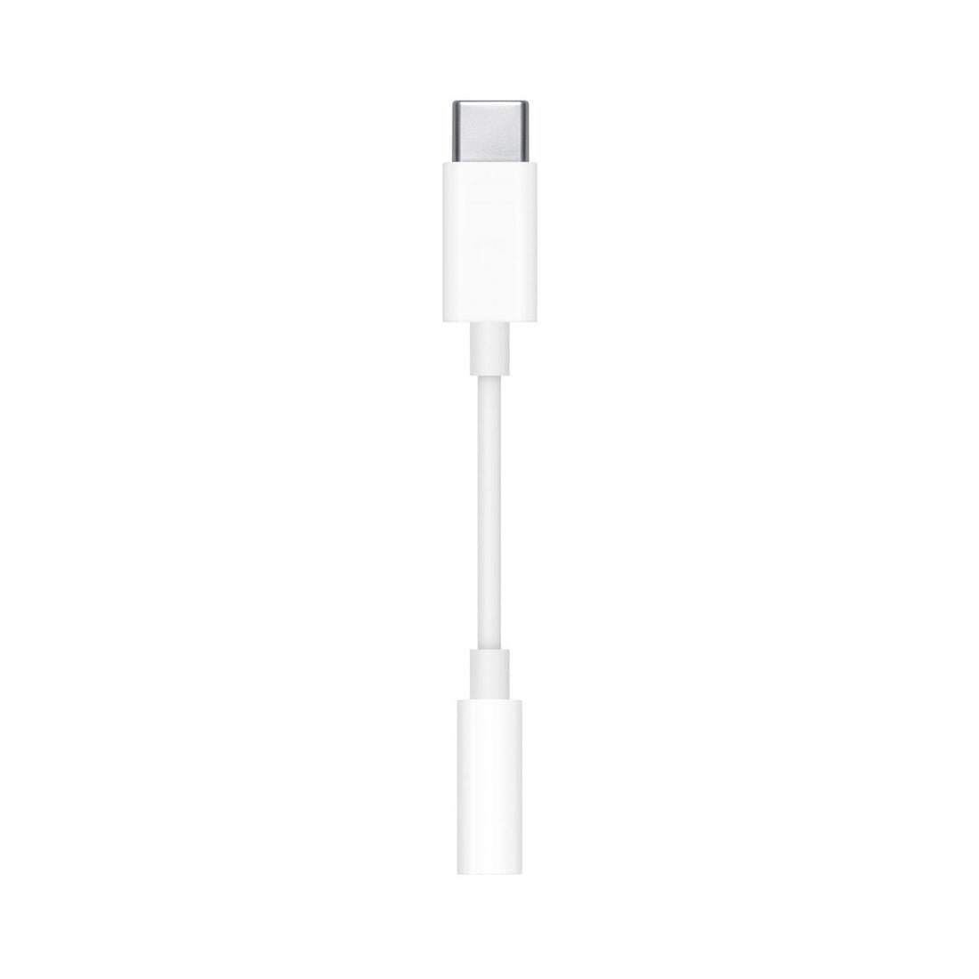 Adaptateur Apple USB-C vers prise casque 3,5 mm d’origine sur fond blanc