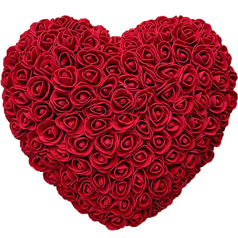 Coeur en rose éternelle rouge pas cher