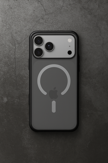 Coque clear teintée noir Qwartz compatible MagSafe pour iPhone 17 Pro Max, avec protection antichoc par RhinoShield