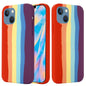 Coque en Silicone Arc En Ciel Multicolore pour iPhone 14 , Intérieur Microfibre - ABYTONPHONE