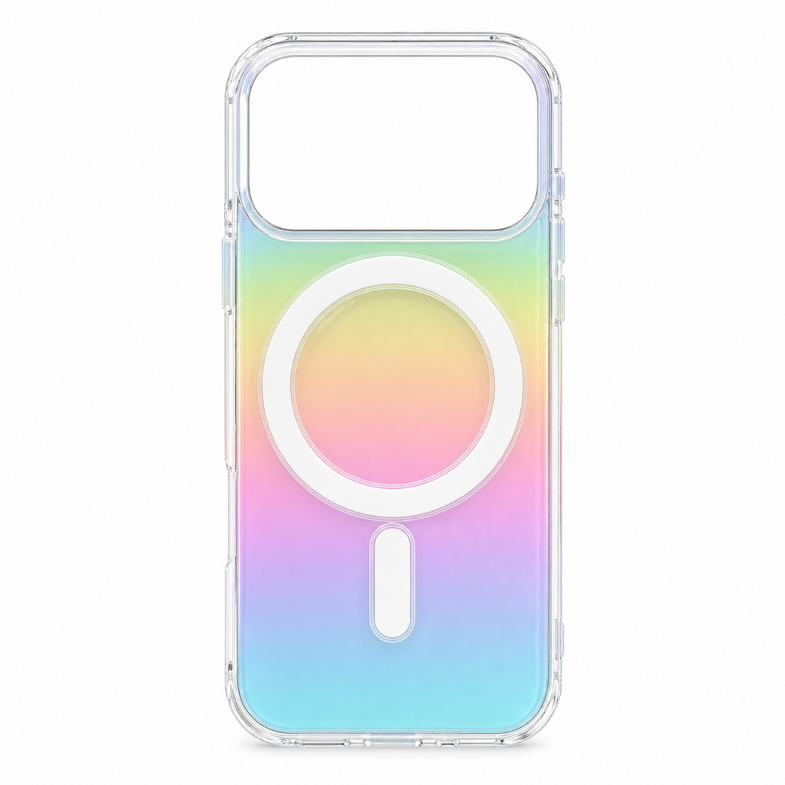 Coque iPhone 17 Pro MagSafe arc-en-ciel avec coins renforcés
