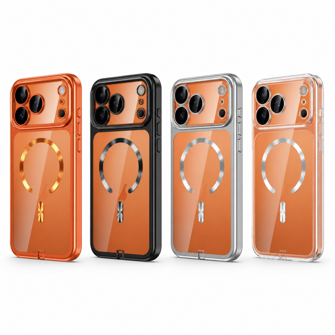 Coques iPhone 17 Pro Max MagSafe TPU avec protection caméra et cache anti-poussière, plusieurs coloris