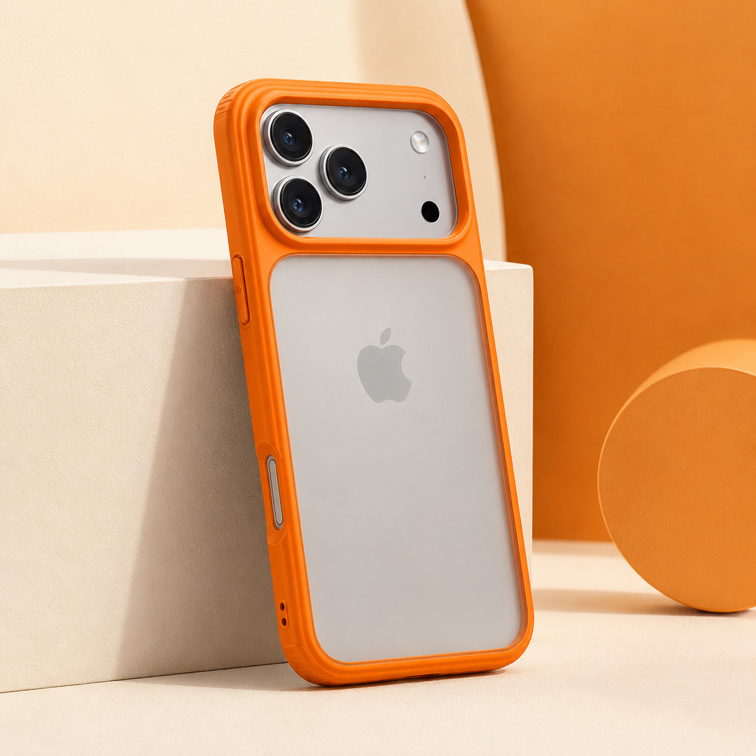 Coque iPhone 17 Pro Max Anti-Choc Airbag Orange – PC TPU