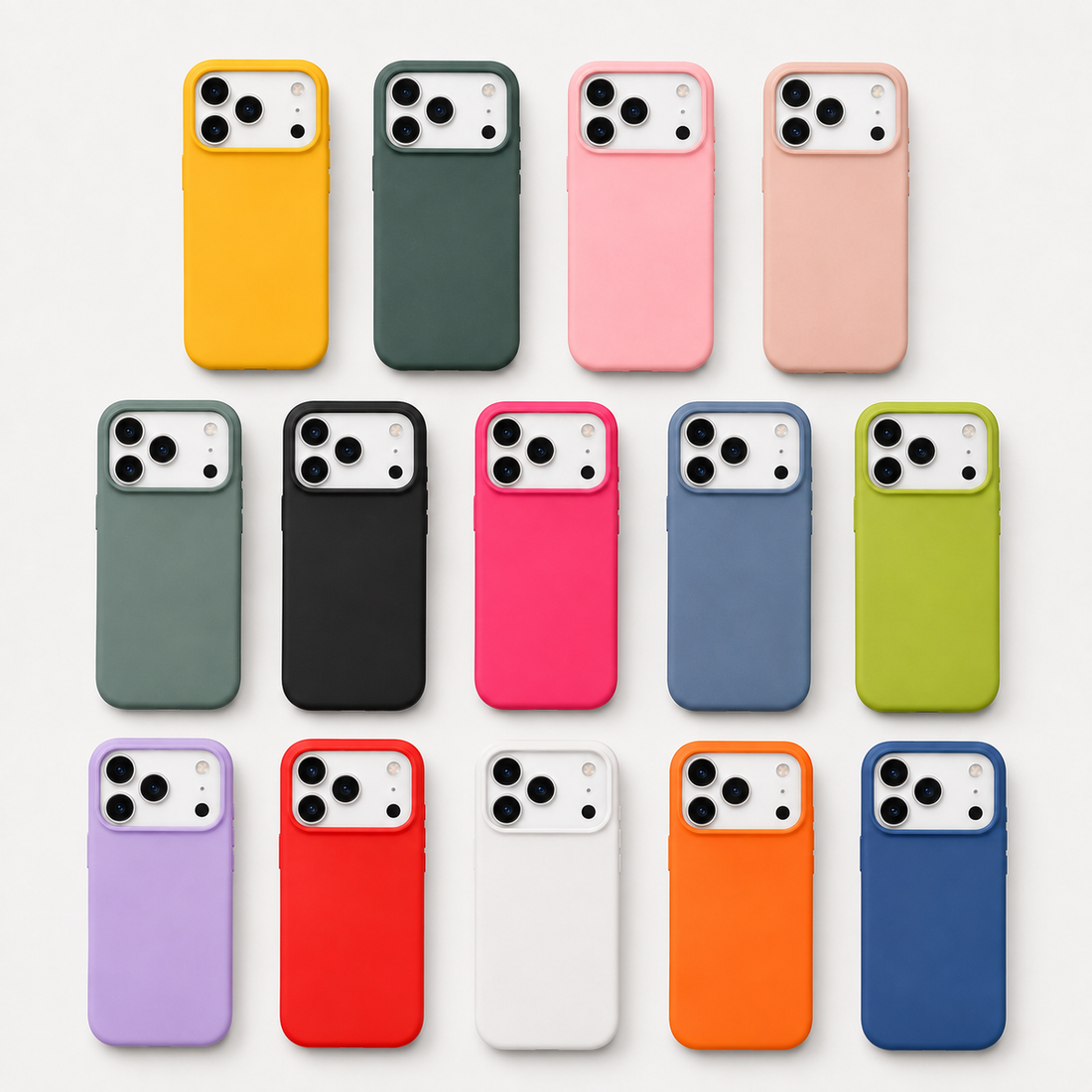 Coque iPhone 17 Pro Max BeColor en silicone soft touch antichoc disponible en 14 coloris
