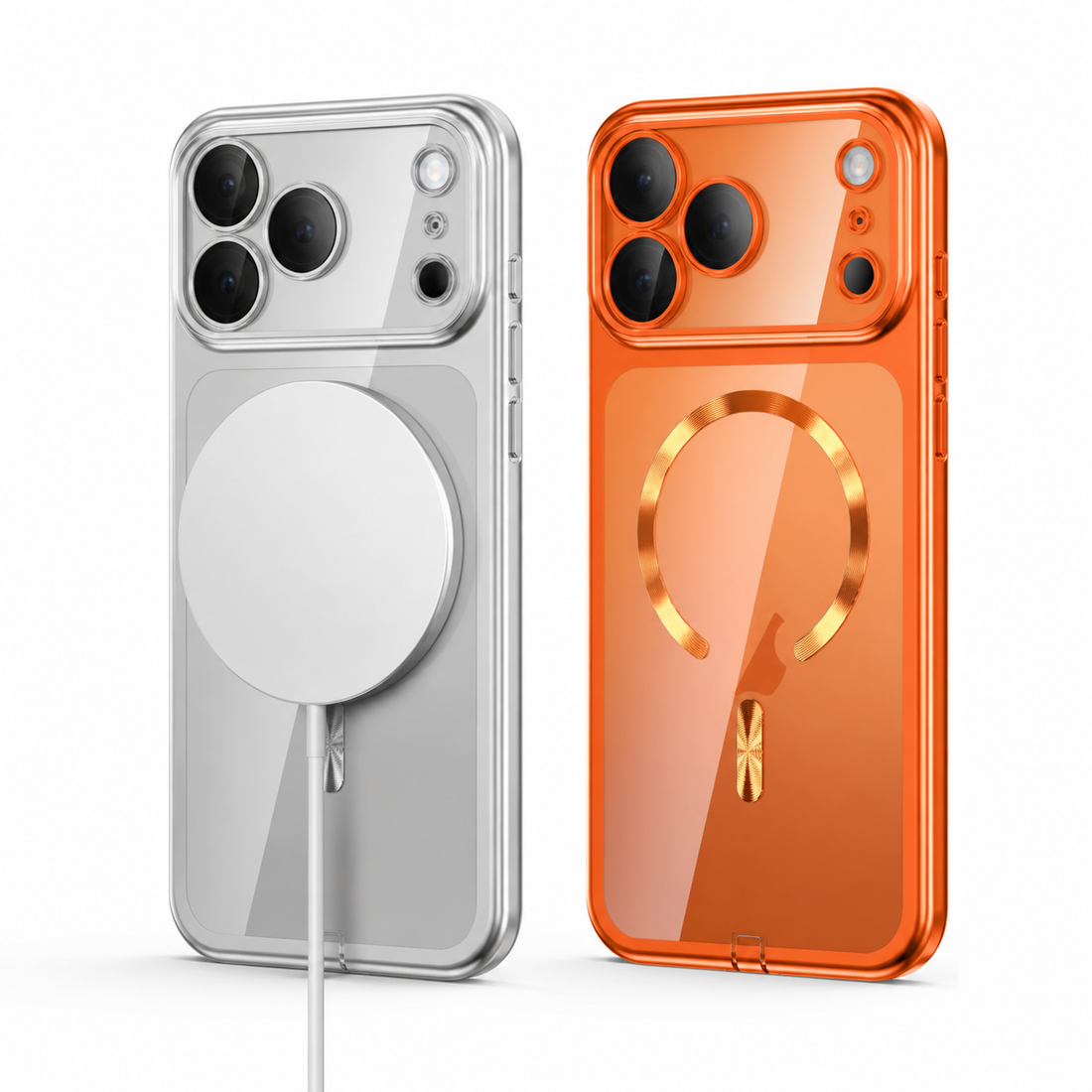 Coque iPhone 17 Pro Max MagSafe TPU avec anneau magnétique, protection caméra et cache anti-poussière