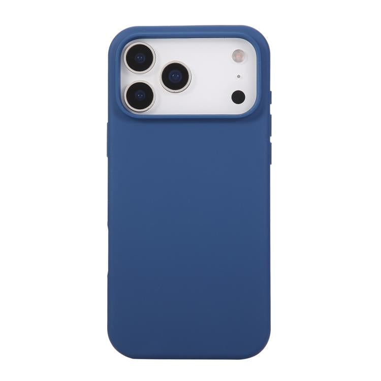 Coque iPhone 17 Pro Max silicone anti-choc soft touch bleue