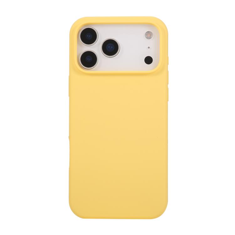 Coque iPhone 17 Pro Max silicone anti-choc soft touch jaune