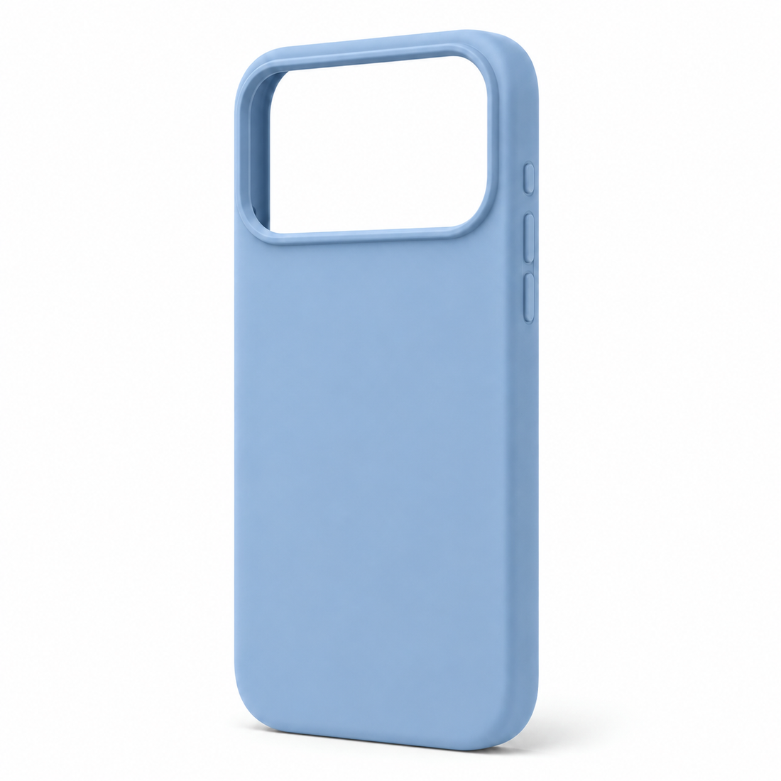 Coque iPhone 17 Pro silicone anti-choc bleu acier soft touch