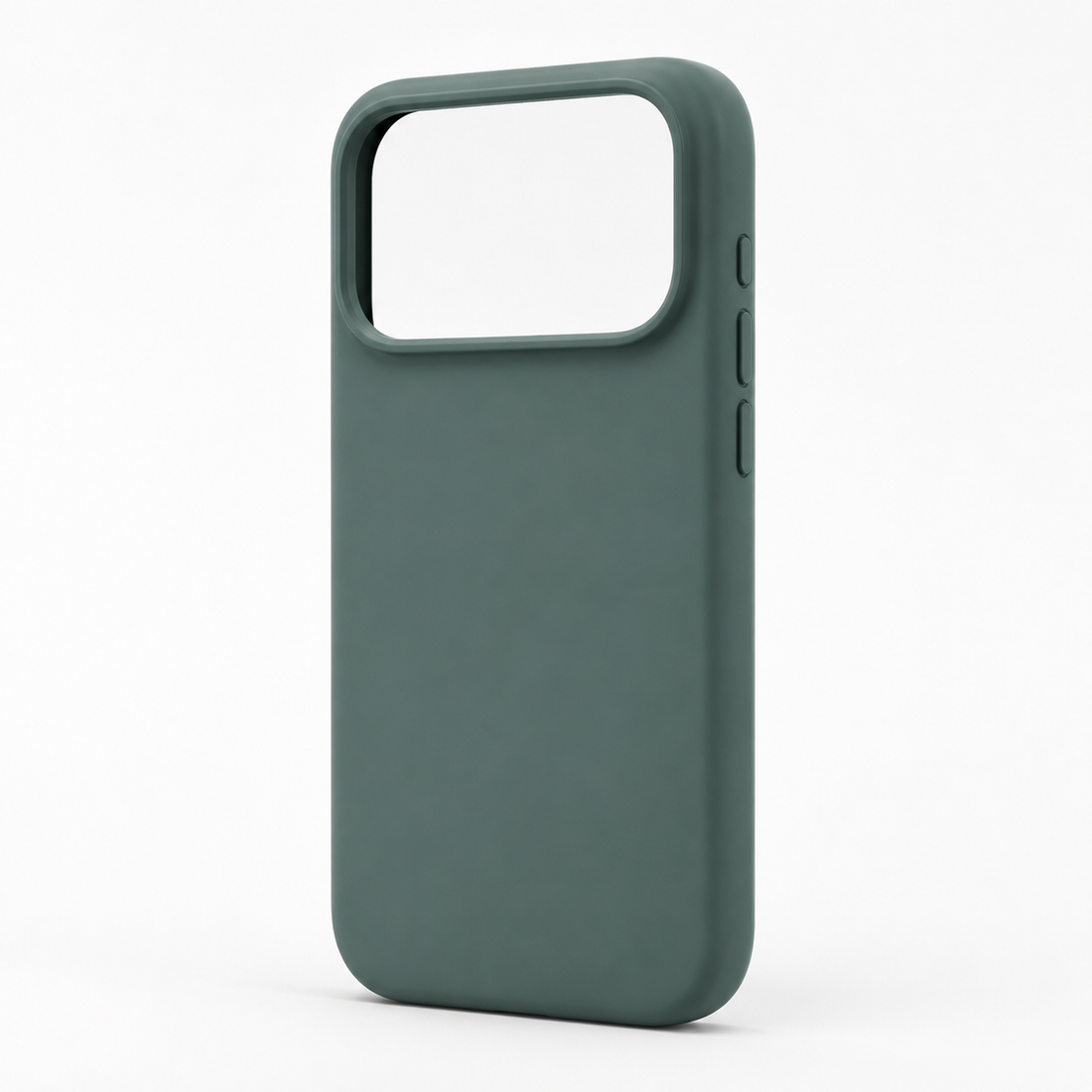 Coque iPhone 17 Pro silicone anti-choc vert pinède soft touch
