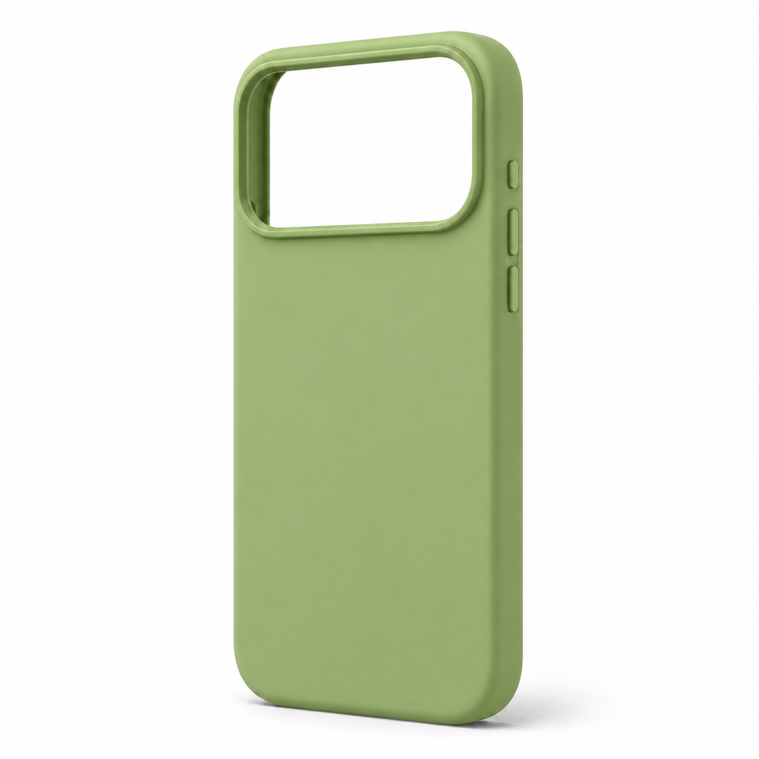 Coque iPhone 17 Pro silicone anti-choc vert pomme soft touch