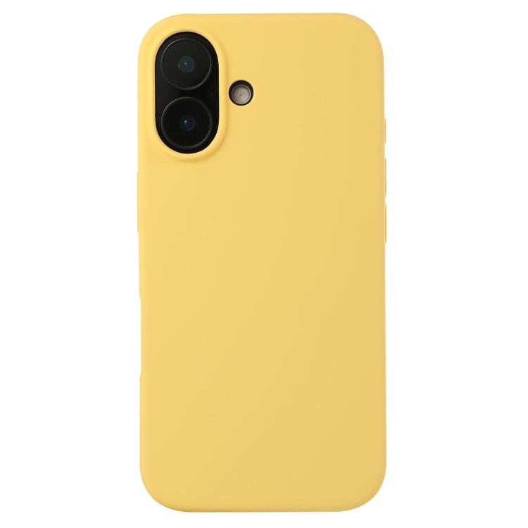 Coque iPhone 17 silicone anti-choc soft touch couleur jaune