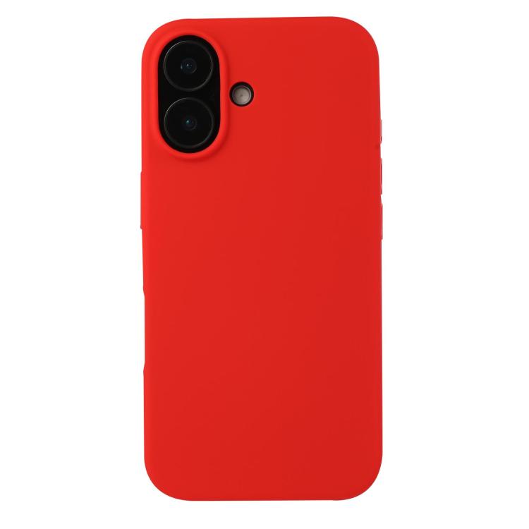 Coque iPhone 17 silicone anti-choc soft touch couleur rouge