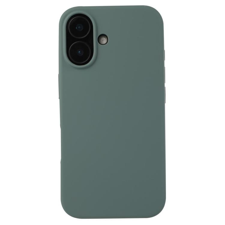 Coque iPhone 17 silicone anti-choc soft touch couleur vert pinède