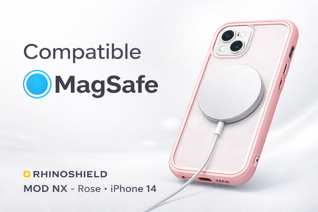 Coque modulaire MOD NX rose compatible MagSafe pour Apple iPhone 14