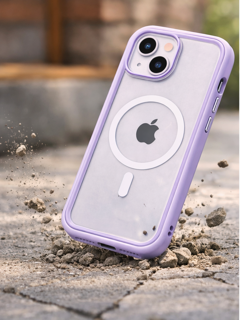 Coque RhinoShield Mod NX lilas MagSafe pour iPhone 14 résistance aux chutes