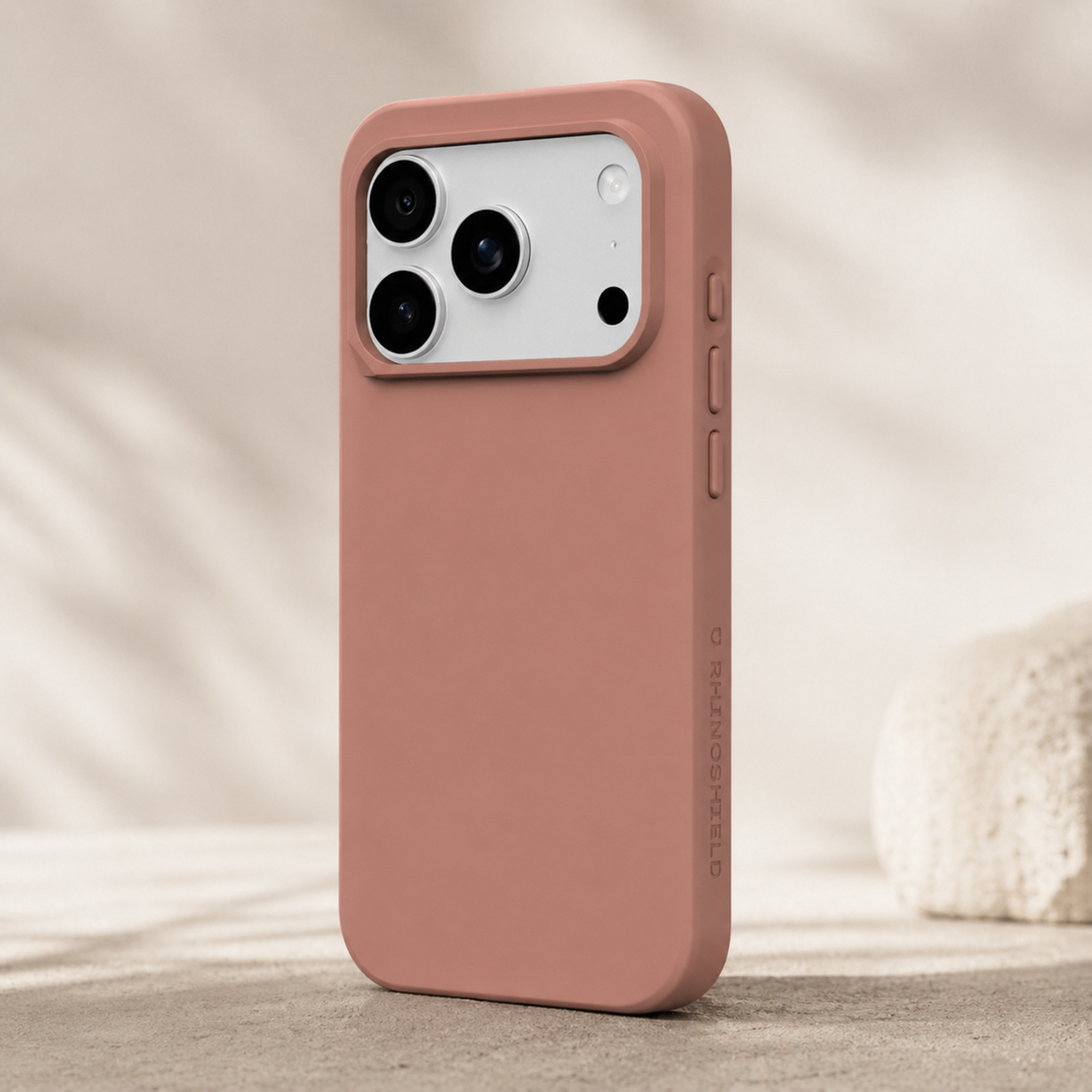 Coque RhinoShield SolidX MagSafe iPhone 17 Pro Max Argile Rose