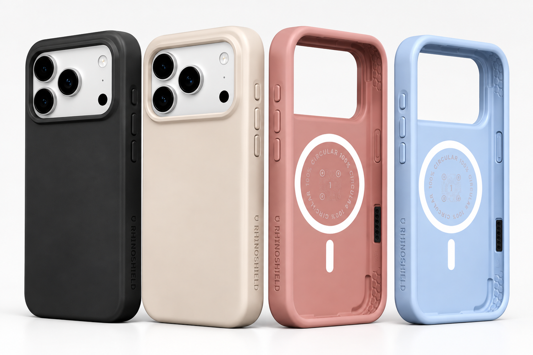Coques RhinoShield SolidX MagSafe iPhone 18 Pro Max – Noir Classic, Beige Coquillage, Argile Rose et Bleu Glacier