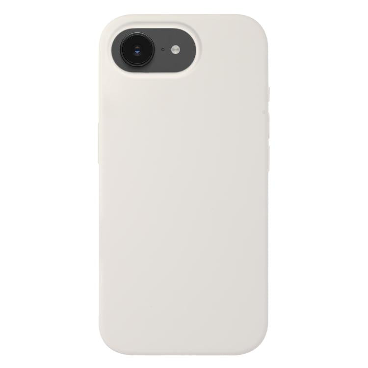 Coque silicone iPhone 16e et 17e Soft Touch antichoc couleur blanche