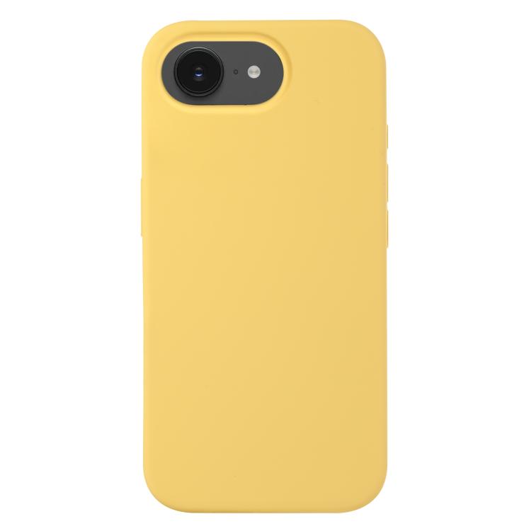 Coque silicone iPhone 16e et 17e Soft Touch antichoc couleur jaune