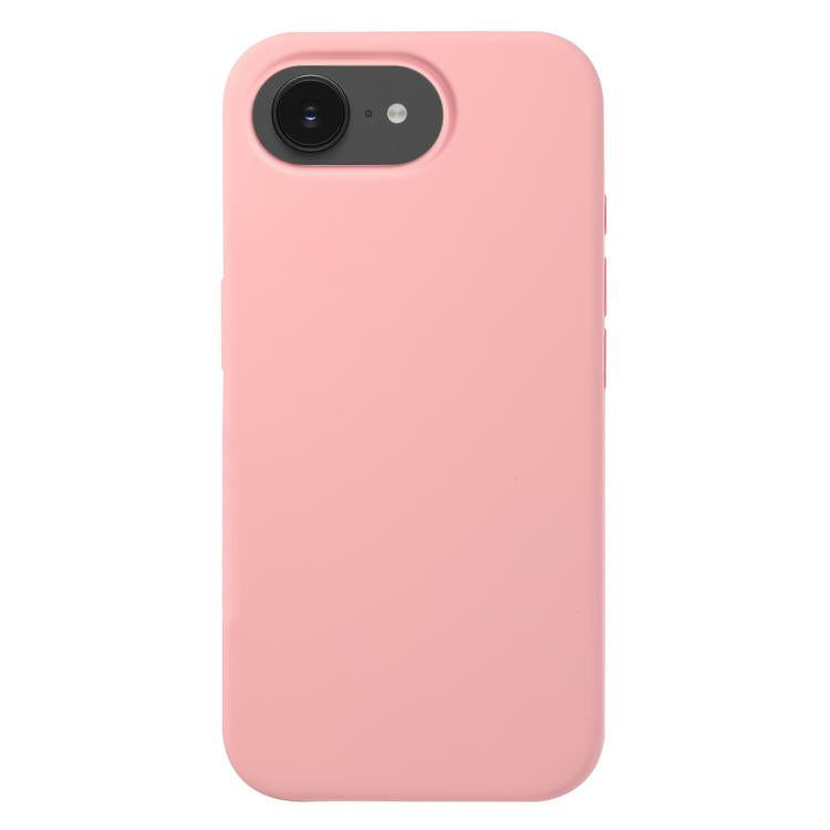 Coque silicone iPhone 16e et 17e Soft Touch antichoc couleur rose cerisier