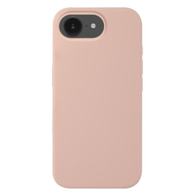 Coque silicone iPhone 16e et 17e Soft Touch antichoc couleur rose sable