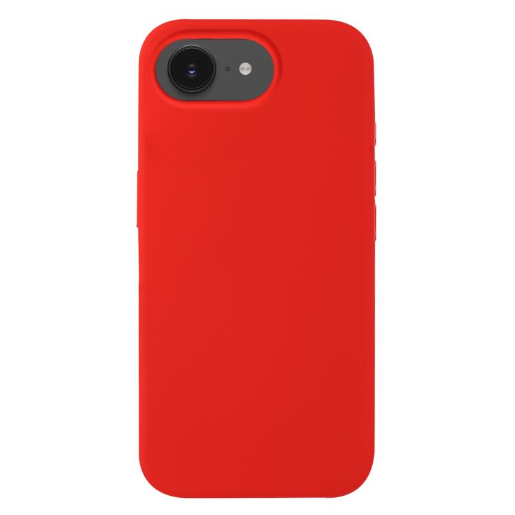 Coque silicone iPhone 16e et 17e Soft Touch antichoc couleur rouge