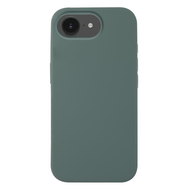 Coque silicone iPhone 16e et 17e Soft Touch antichoc couleur vert pinède