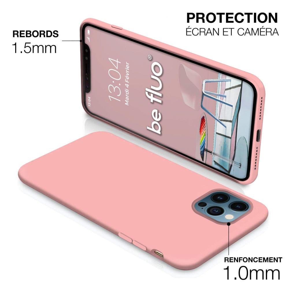a close up of a pink cell phone 