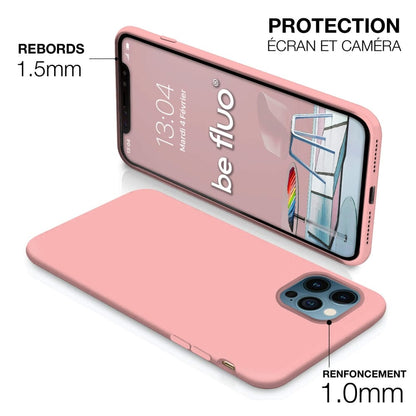 a close up of a pink cell phone 