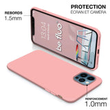Coque Silicone BeColor Fine et Légère pour iPhone 14 Plus , Intérieur Microfibre - Rose clair