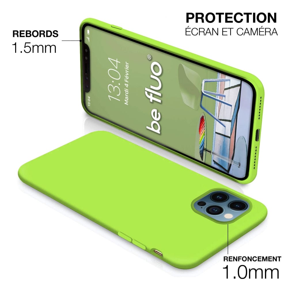 a close up of a green cell phone 