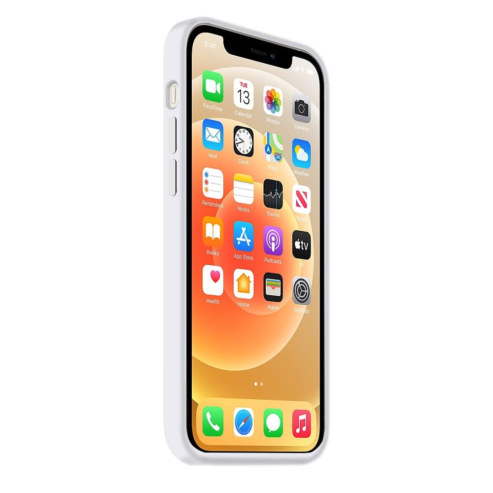 Coque Silicone BeColor Fine et Légère pour iPhone 14 Pro , Intérieur Microfibre - Blanc