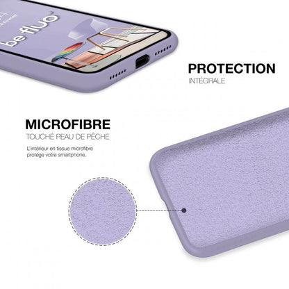 Coque Silicone BeColor Fine et Légère pour iPhone 14 Pro , Intérieur Microfibre - Lilas