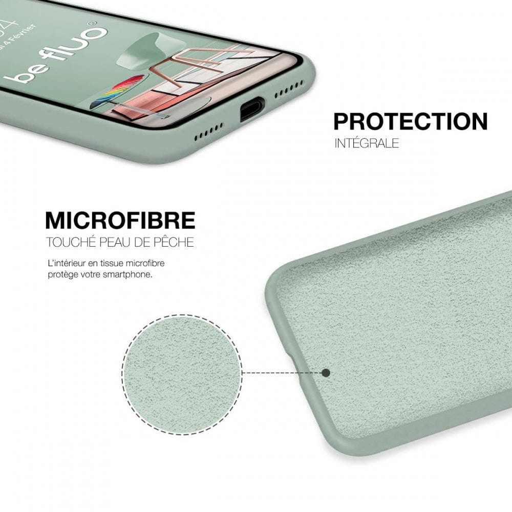 Coque Silicone BeColor Fine et Légère pour iPhone 14 Pro Max, Intérieur Microfibre - Vert Emeraude - ABYTONPHONE