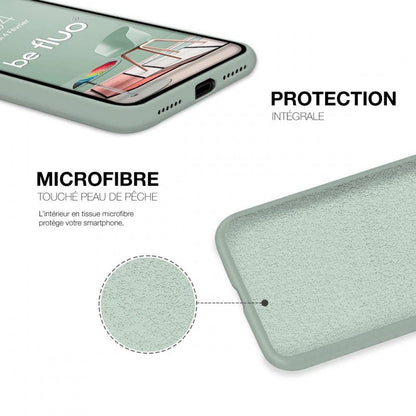 Coque Silicone BeColor Fine et Légère pour iPhone 14 Pro Max, Intérieur Microfibre - Vert Emeraude - ABYTONPHONE