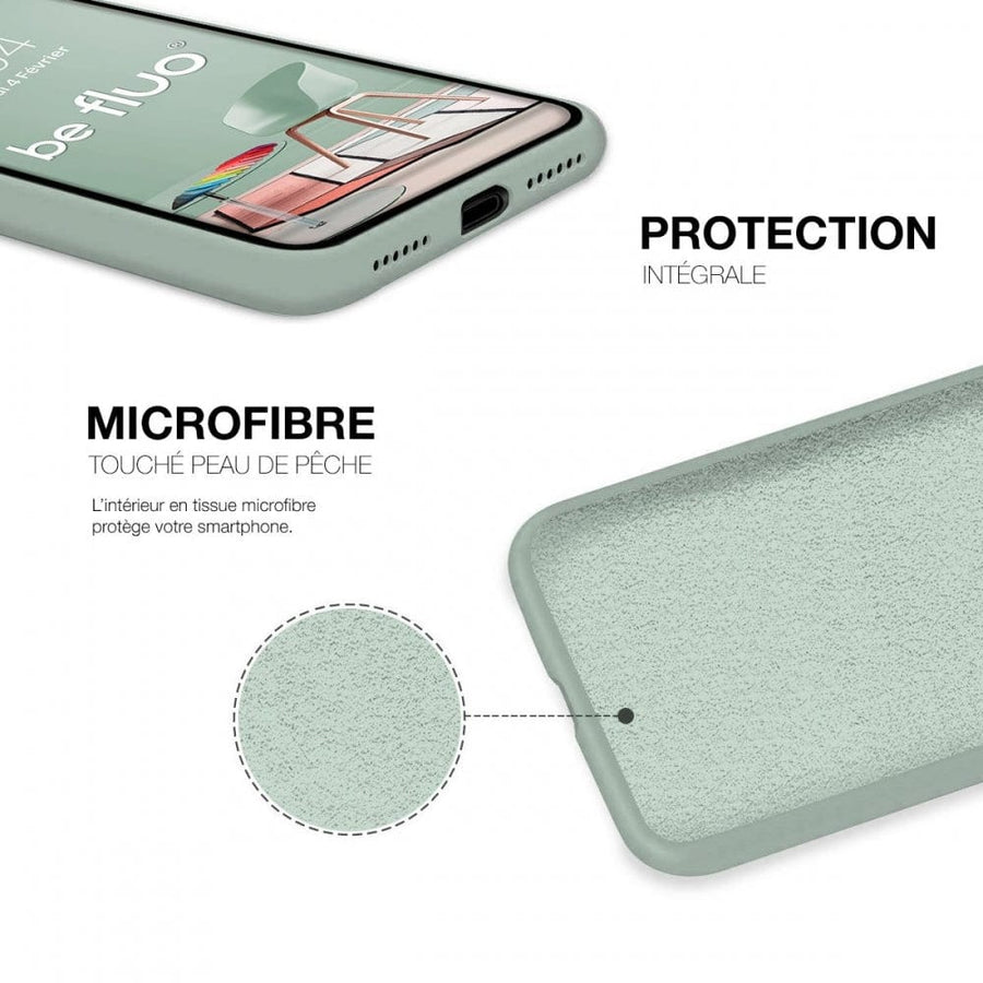 Coque Silicone BeColor Fine et Légère pour iPhone 14 Pro Max, Intérieur Microfibre - Vert Emeraude - ABYTONPHONE
