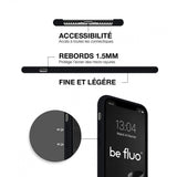 Coque Silicone BeColor Fine et Légère pour iPhone 14 Pro Max, Intérieur Microfibre - Noir