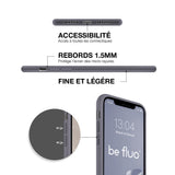 Coque Silicone BeColor Fine et Légère pour iPhone 14 Pro Max, Intérieur Microfibre - Lavande