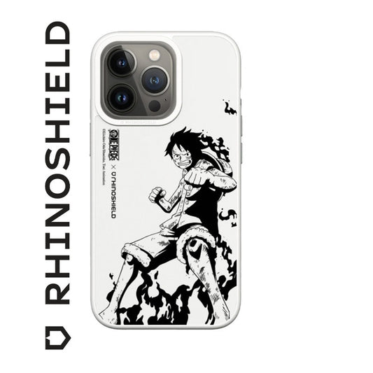 COQUE SOLIDSUIT POUR APPLE IPHONE 13 PRO - BLANC - ONE PIECE - LUFFY B&W - RHINOSHIELD - ABYTONPHONE