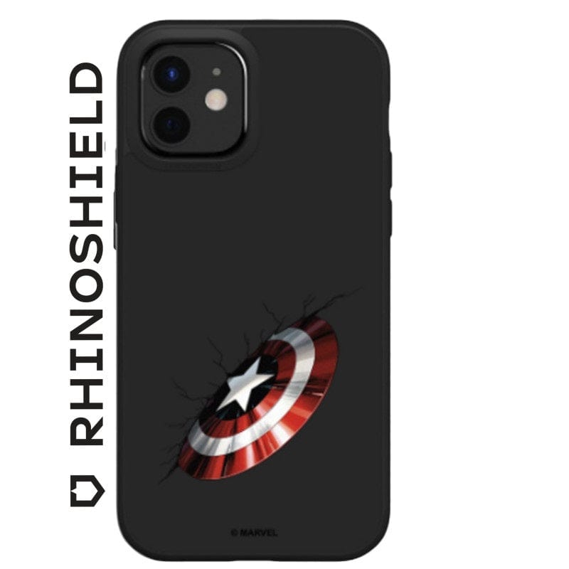 COQUE SOLIDSUIT POUR APPLE IPHONE 13 - NOIR - MARVEL - CAPTAIN AMERICA'S SHIELD - RHINOSHIELD - ABYTONPHONE