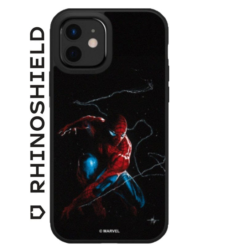 COQUE SOLIDSUIT POUR APPLE IPHONE 13 - NOIR - MARVEL - SPIDER-MAN ON DUTY - RHINOSHIELD - ABYTONPHONE