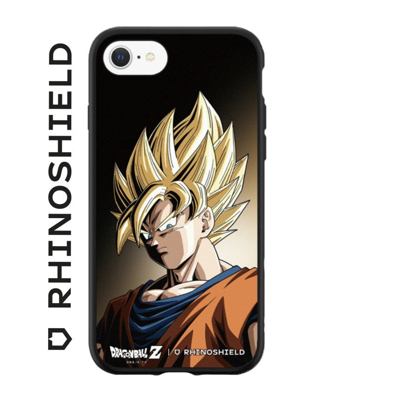 COQUE SOLIDSUIT POUR APPLE IPHONE 7 / 8 / SE (2020) - NOIR - DRAGON BALL Z - GOKU - SUPER SAIYAN 1 - RHINOSHIELD