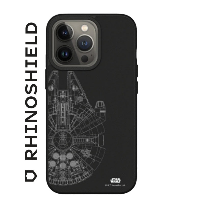 COQUE SOLIDSUIT POUR APPLE IPHONE 13 PRO - NOIR - STAR WARS - MILLENNIUM FALCON - RHINOSHIELD - ABYTONPHONE