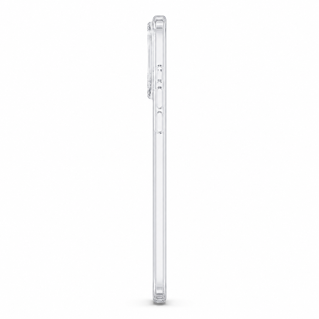 Coque transparente TPU iPhone 17 Pro ultra fine, vue de profil