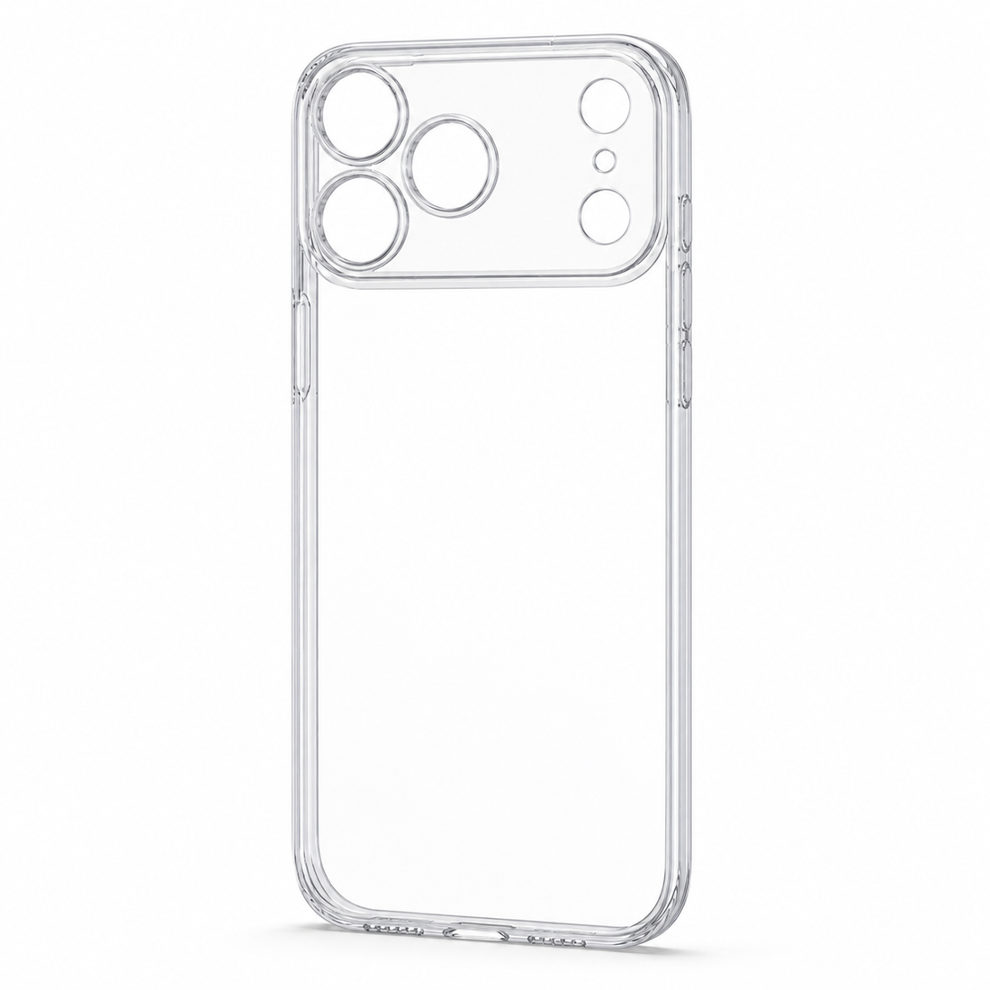 Coque transparente ultra fine TPU iPhone 17 Pro avec protection caméra, vue de face