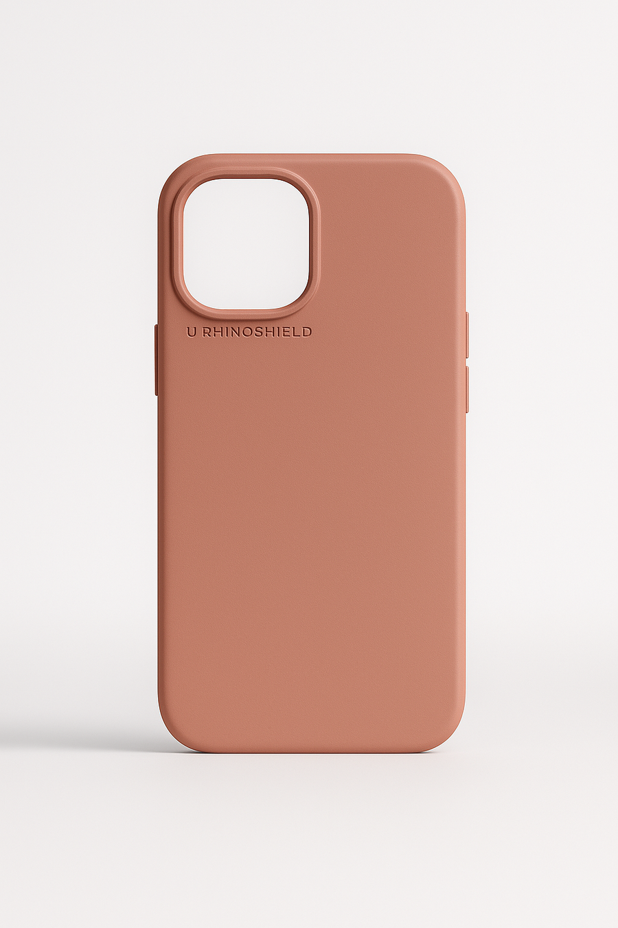 Coque RhinoShield SolidX MagSafe pour iPhone 17 couleur Argile Rose dans un décor naturel, protection anti-chute 3,5 m et design élégant. Rhinoshield sur fond neutre