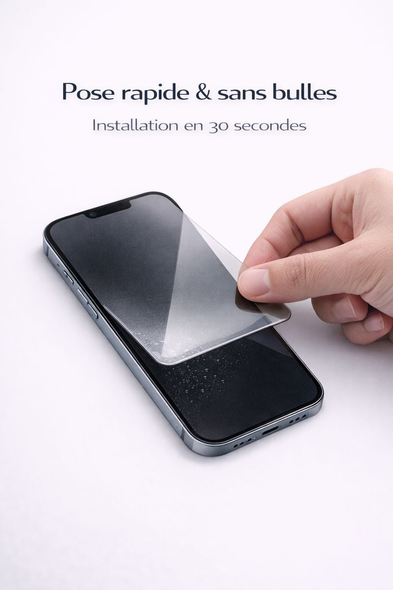 Film en cours d’installation sur iPhone 16, application sans bulles.